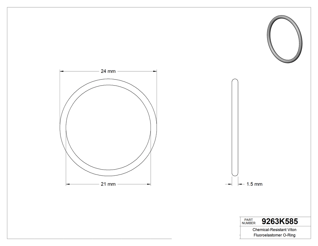 Technical drawing - 9263K585